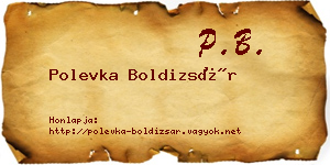 Polevka Boldizsár névjegykártya